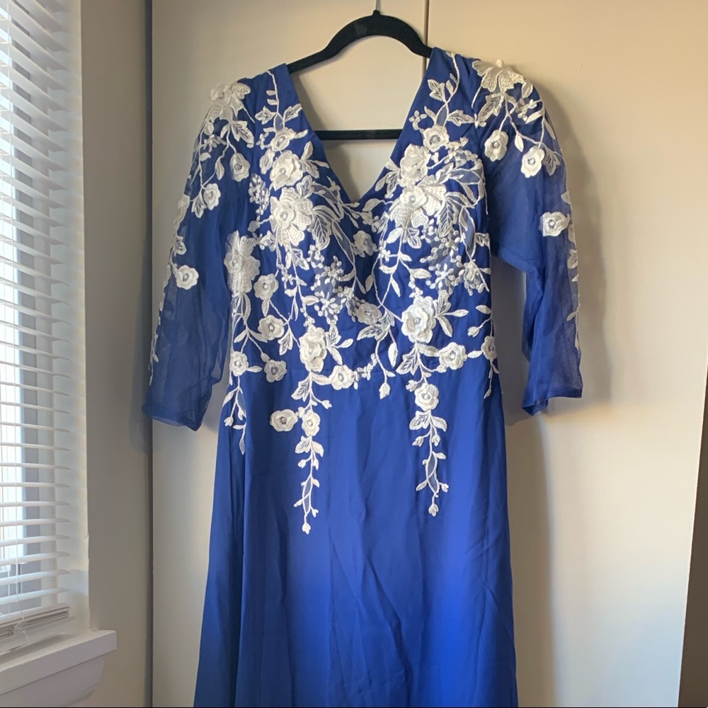 Blue mother of the bride dress size 10